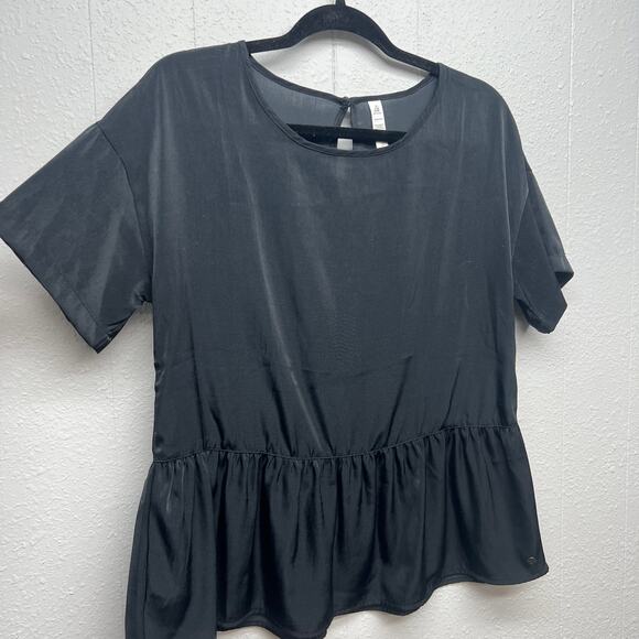 Ripzone Top Womens Small Ruffle Hem Lightweight Whimsigoth Witchy Dark Boho Chic - Picture 4 of 10